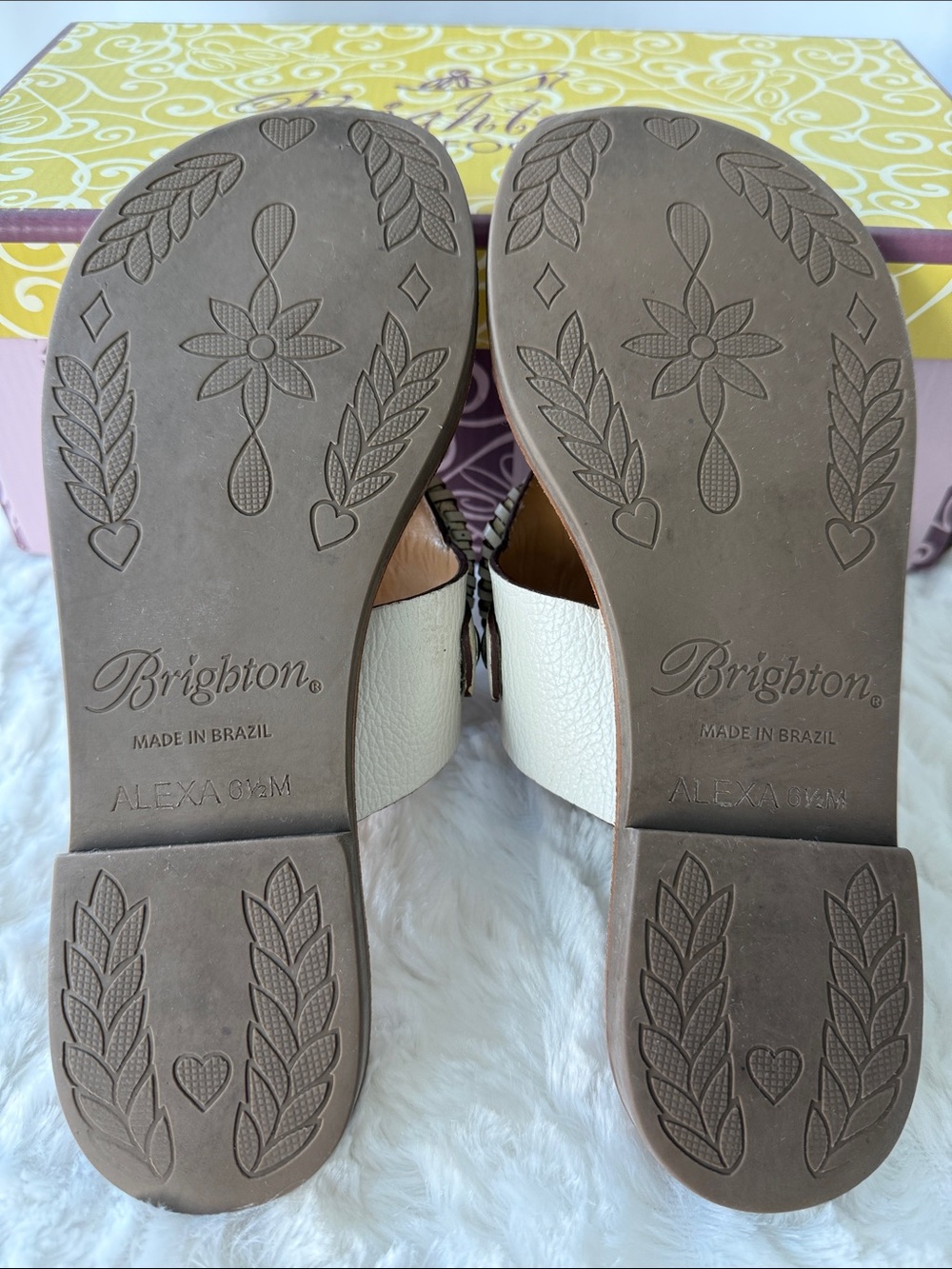 Brighton Alexa White (Tan/Cream) Sandals - Picture 7 of 9